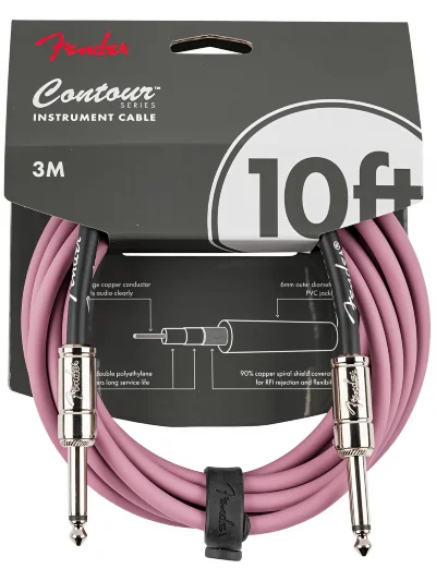 Інструментальний кабель Fender Cable Contour Series 10' Burgundy Mist