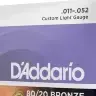 Струни D'Addario EJ13 80/20 Bronze Custom Light 11-52