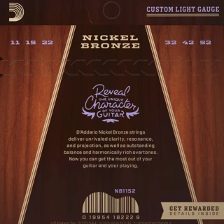 D'Addario NB1152 Nickel Bronze Custom Light 11-52