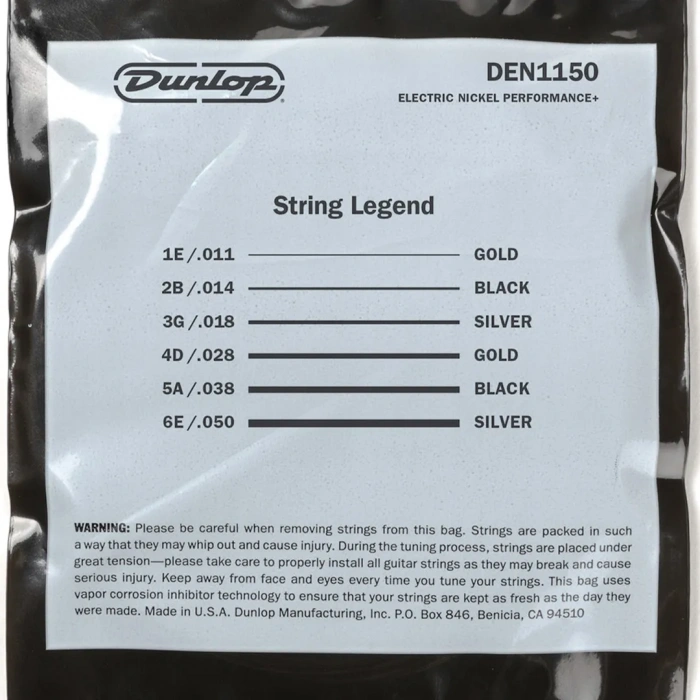 Dunlop DEN1150 Nickel Wound Electric Guitar Strings 11-50