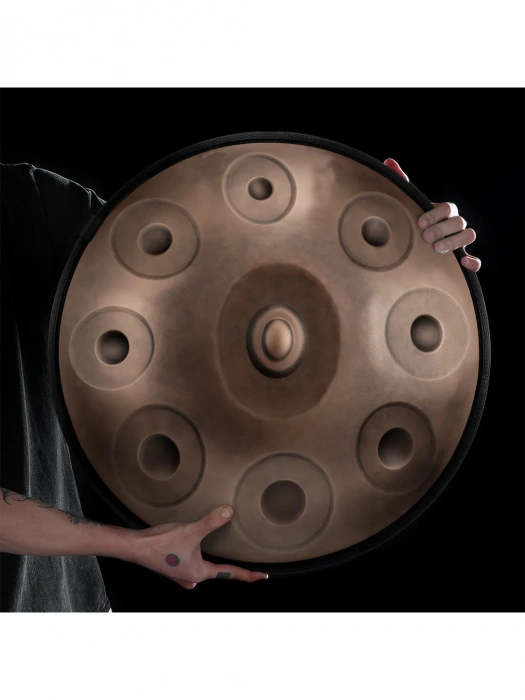 Hluru STL Handpan 9 notes 22" D Kurd Bronze