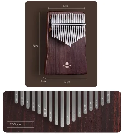 Калімба Hluru KS17 Walnut