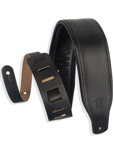 Ремінь для гітари Levy’s M26PD-BLK Amped Leather Series (Black)