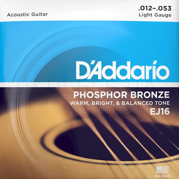 Струны D'Addario EJ16 Phosphor Bronze Regular Light 12-53