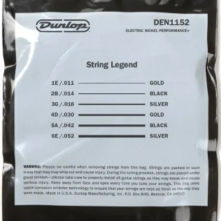 Dunlop DEN1152 Nickel Wound Electric Guitar Strings 11-52