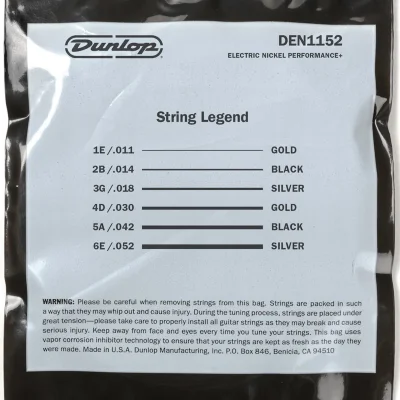 Струни Dunlop DEN1152 Nickel Wound Electric Guitar Strings 11-52