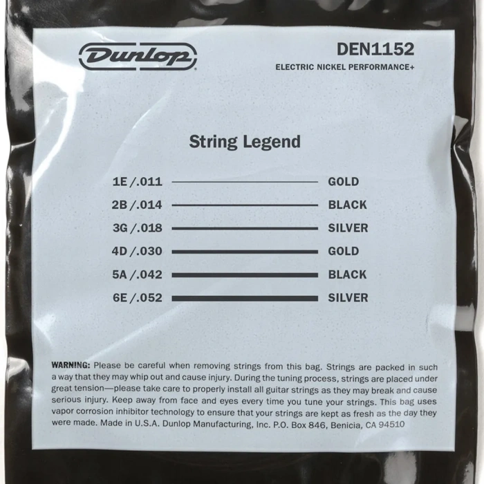Dunlop DEN1152 Nickel Wound Electric Guitar Strings 11-52