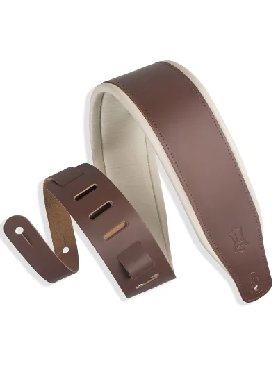 Ремінь для гітари Levy’s M26PD-BRN CRM Amped Leather Series (Brown)