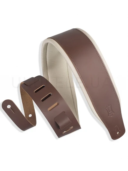 Ремінь для гітари Levy’s M26PD-BRN CRM Amped Leather Series (Brown)