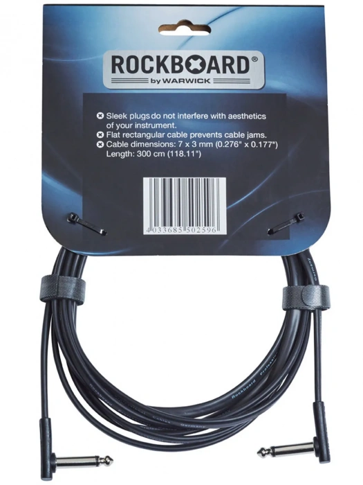 RockBoard Flat Instrument Cable Angled/Angled (300 cm)