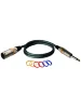 Мікрофонний кабель RockCable RCL30381 D6 M Microphone Cable XLR (m)/TS Jack (1m)