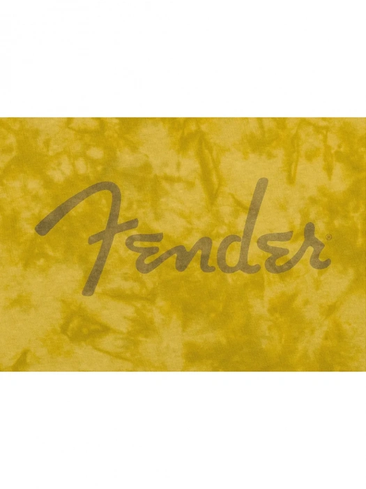 Футболка Футболка Fender T-Shirt Spaghetti Logo Tie-Dye Mustard XL