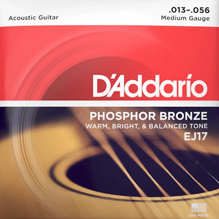 Струни Струни D'Addario EJ17 Phosphor Bronze Medium 13-56