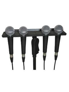 Gator Frameworks GFW-MIC-4TRAY Multi Mic Holder Four (4) Mics