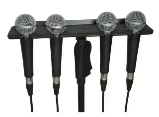 Gator Frameworks GFW-MIC-4TRAY Multi Mic Holder Four (4) Mics
