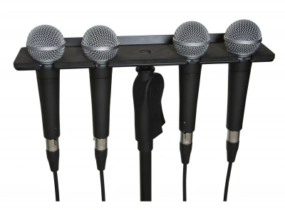 Gator Frameworks GFW-MIC-4TRAY Multi Mic Holder Four (4) Mics