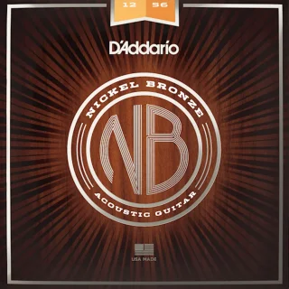 D'Addario NB1256 Nickel Bronze Light Top / Medium Bottom 12-56