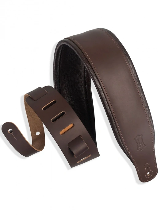 Ремінь для гітари Ремінь для гітари Levy’s M26PD-DBR DBR Amped Leather Series (Dark Brown)