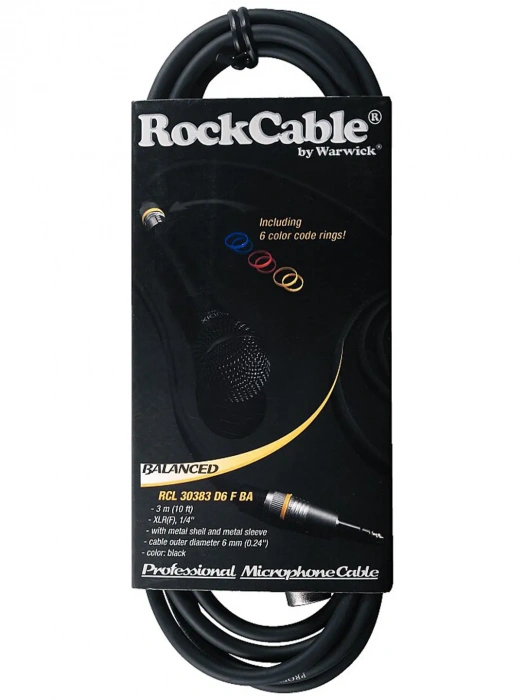 Кабель Кабель RockCable RCL30383 D6F BA Microphone Cable XLR(f)/TRS Jack (3m)