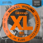 D'Addario EJ20 XL Nickel Wound Jazz Extra Light 10-49 D'Addario EJ20 XL Nickel Wound Jazz Extra Light 10-49