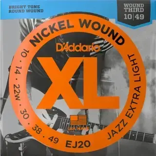 D'Addario EJ20 XL Nickel Wound Jazz Extra Light 10-49