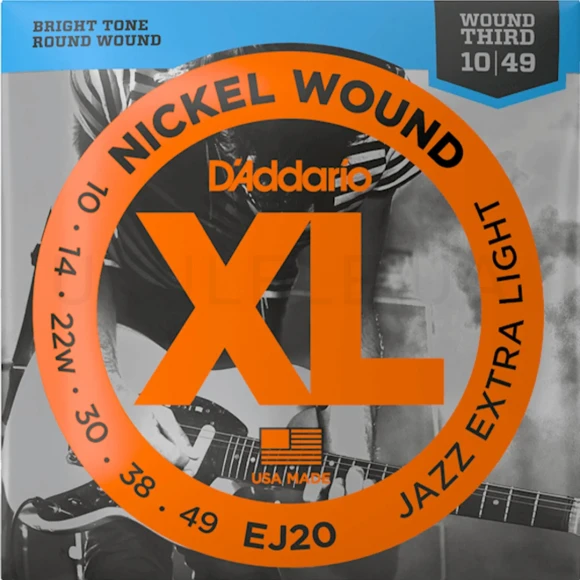 Струны D'Addario EJ20 XL Nickel Wound Jazz Extra Light 10-49