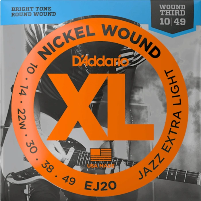Струни Струни D'Addario EJ20 XL Nickel Wound Jazz Extra Light 10-49