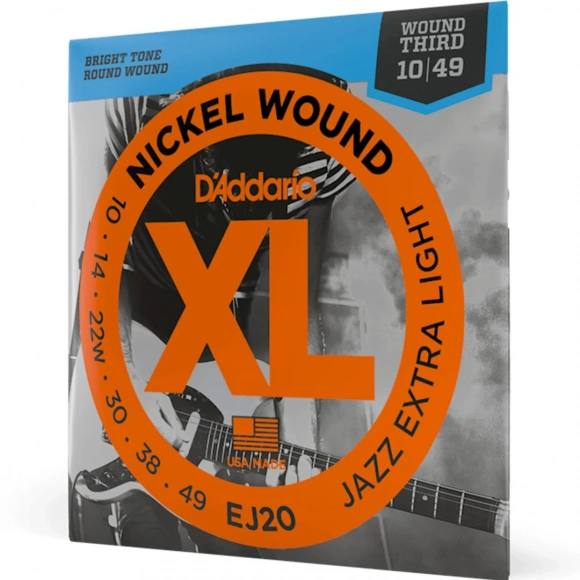 Струны D'Addario EJ20 XL Nickel Wound Jazz Extra Light 10-49 Струны D'Addario EJ20 XL Nickel Wound Jazz Extra Light 10-49