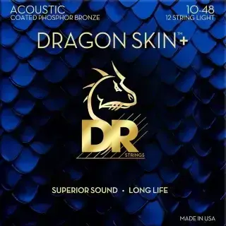 DR DAP-10/12 Dragon Skin+ Acoustic Phosphor Bronze Light 12-String 10-48