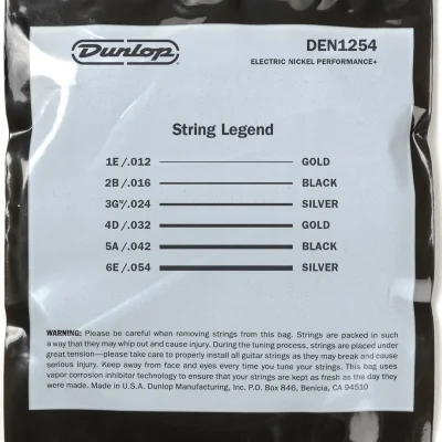 Струни Dunlop DEN1254 Nickel Wound Electric Guitar Strings 12-54
