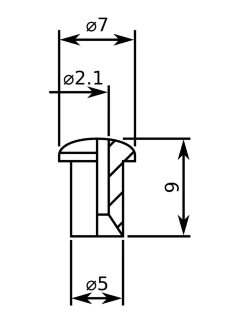 Paxphil HS114 Guitar Top Mounting String Ferrule (Gold)