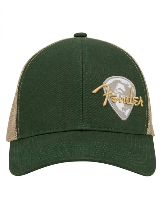 Fender Globe Pick Patch Hat Green Khaki