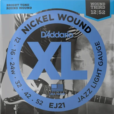 Струни D'Addario EJ21 XL Nickel Wound Jazz Light 12-52