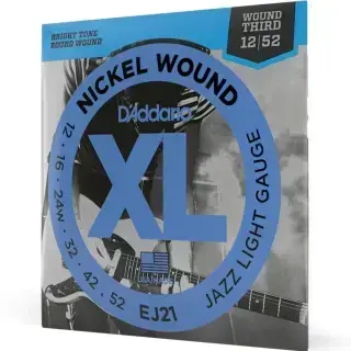 D'Addario EJ21 XL Nickel Wound Jazz Light 12-52