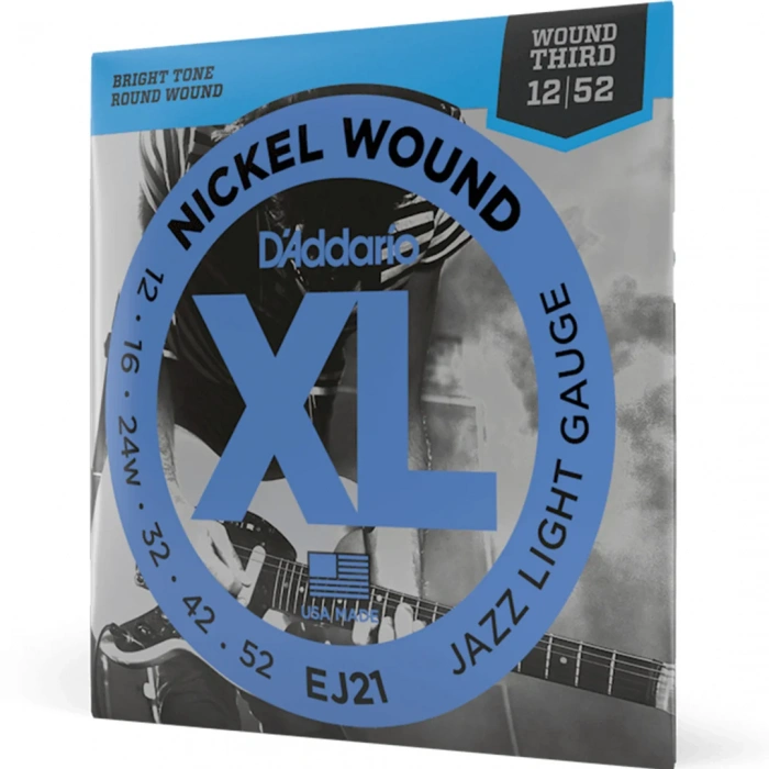D'Addario EJ21 XL Nickel Wound Jazz Light 12-52