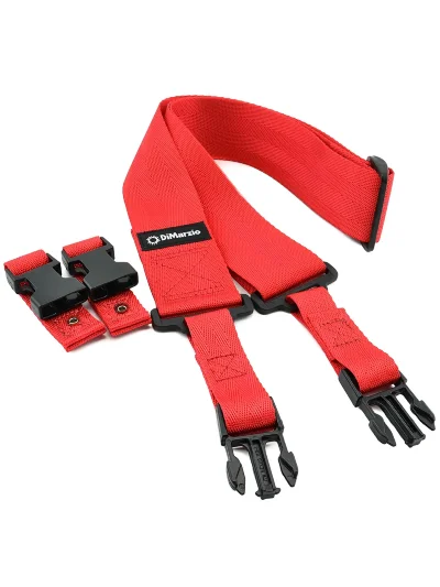 Ремінь для гітари Dimarzio DD2200RD 2 Inch Nylon Cliplock Red