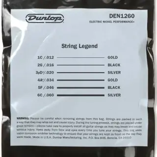 Dunlop DEN1260 Nickel Wound Electric Guitar Strings 12-60