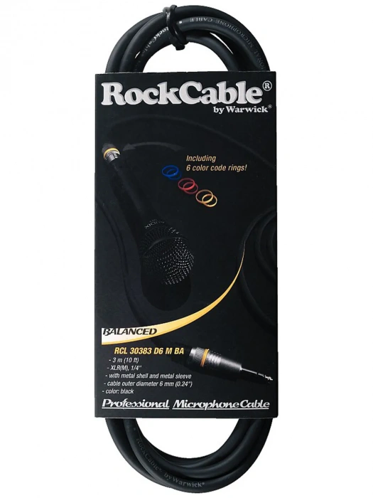 RockCable RCL30383 D7M BA Microphone Cable XLR(m)/TRS Jack (3m)