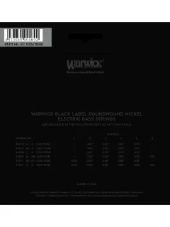 Warwick 41311 Black Label Nickel-Plated Medium Light 5-String High C (25-105)