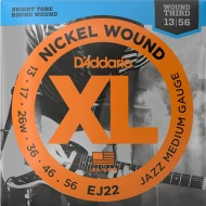 D'Addario EJ22 XL Nickel Wound Jazz Medium 13-56 D'Addario EJ22 XL Nickel Wound Jazz Medium 13-56