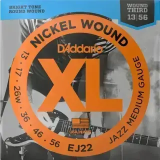 D'Addario EJ22 XL Nickel Wound Jazz Medium 13-56