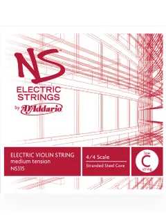 D'Addario NS315 NS Electric Violin Low C 4/4 Scale Medium Tension