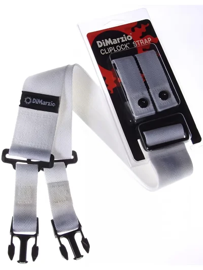 Ремінь для гітари Dimarzio DD2200W 2 Inch Nylon Cliplock White