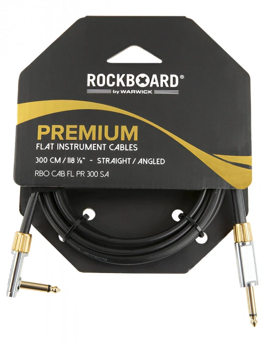 RockBoard Premium Flat Instrument Cable Straight/Angled (300 cm)