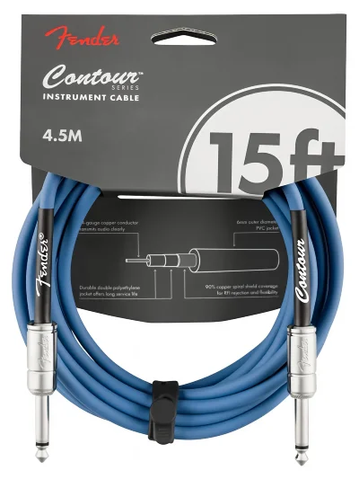 Інструментальний кабель Fender Cable Contour Series 15' Lake Placid Blue