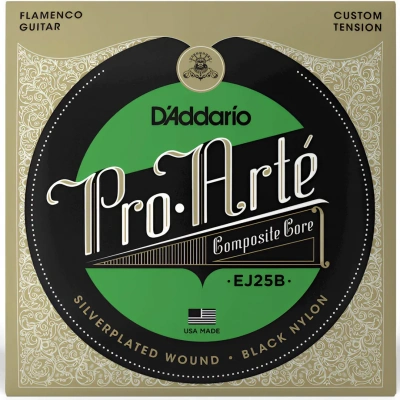 D&#039;Addario EJ25B Pro-Arte Composite Flamenco Black Nylon