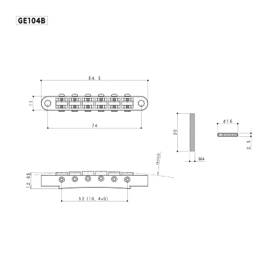 Бридж Gotoh GE104B (GG)