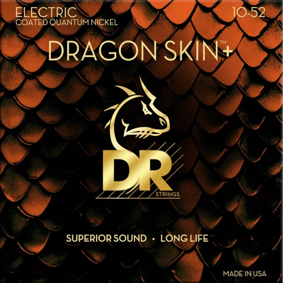 Струни DR DEQ-10/52 Dragon Skin+ Electric Medium-Heavy 10-52