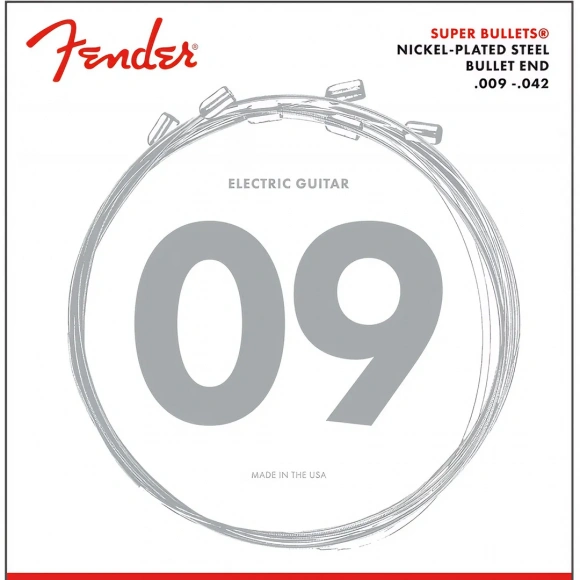 Струны Fender 3250L Super Bullets Nickel Plated Guitar Strings 9-42