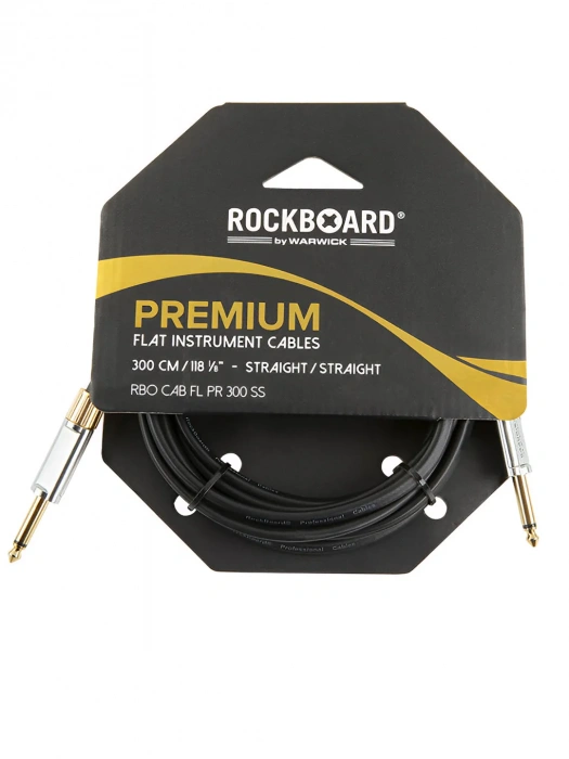 RockBoard Premium Flat Instrument Cable Straight/Straight (300 cm)